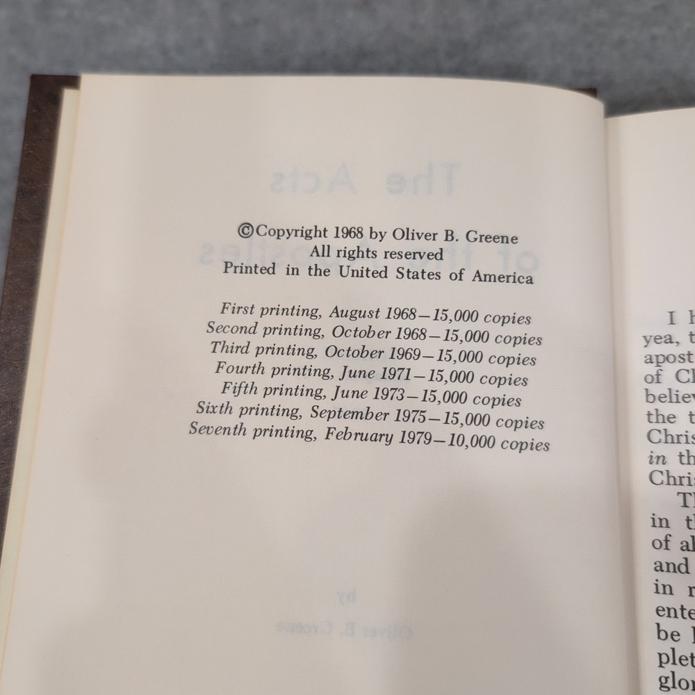 Oliver B Greene The Acts of the Apostles Volumes 1-4 Gospel Hour Commentary Set - Picture 3 of 4